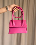 SWIRL HANDBAG - DARK PINK - M145