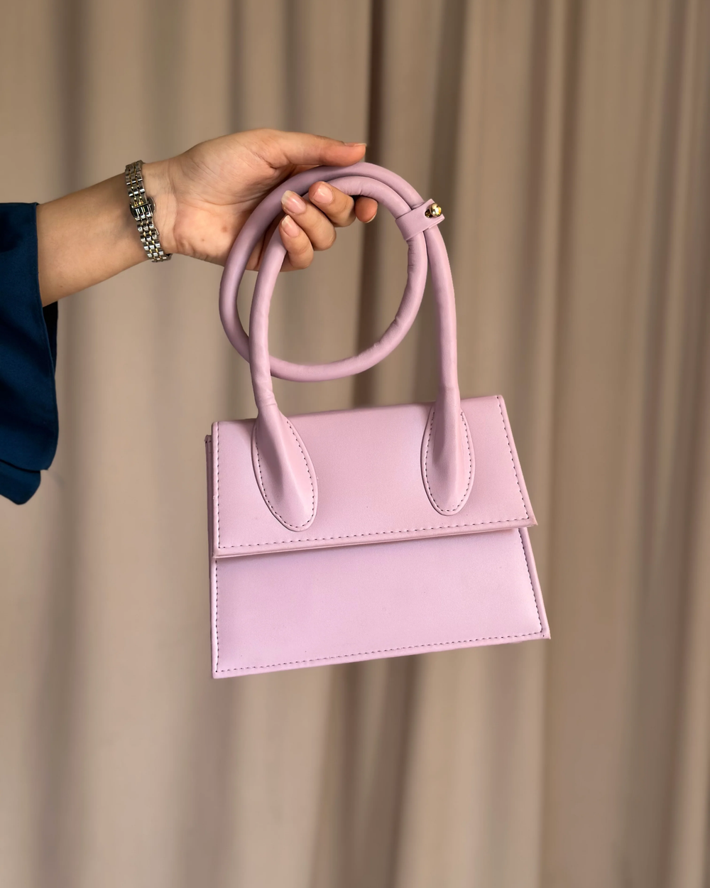 SWIRL HANDBAG - PINK - M145 