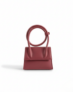 SWIRL HANDBAG - WINE RED- M145