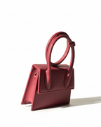 SWIRL HANDBAG - WINE RED- M145