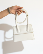 SWIRL HANDBAG - WHITE - M145