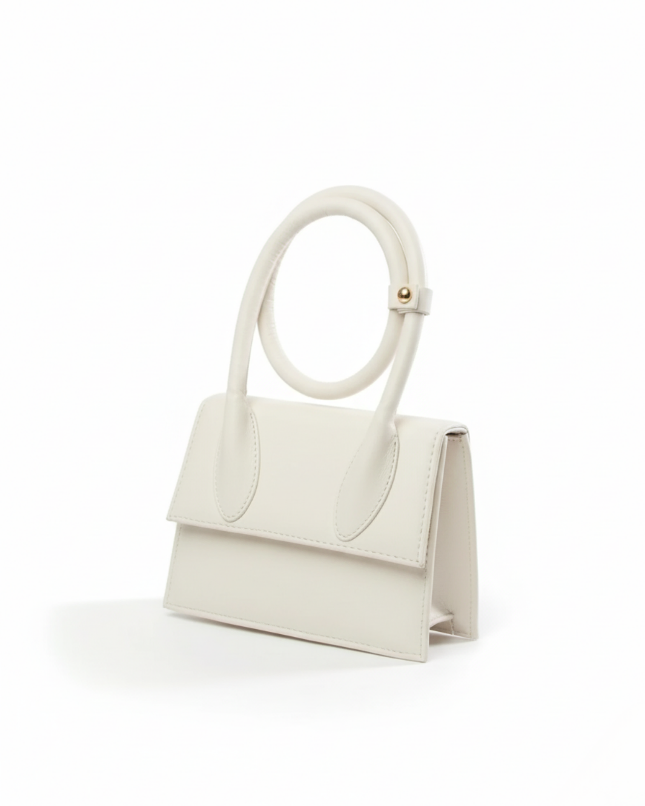 SWIRL HANDBAG - WHITE - M145