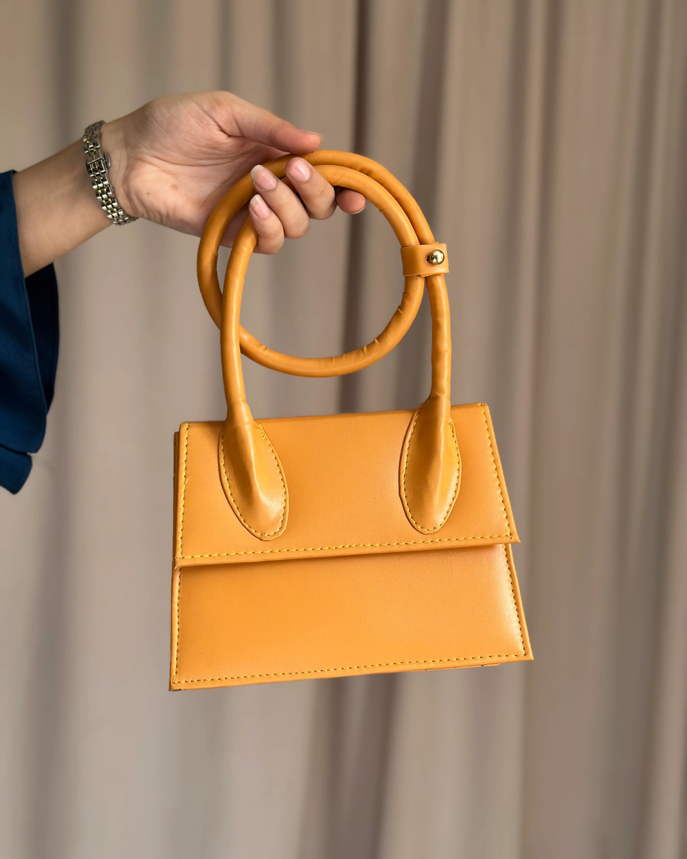SWIRL HANDBAG - YELLOW - M145 