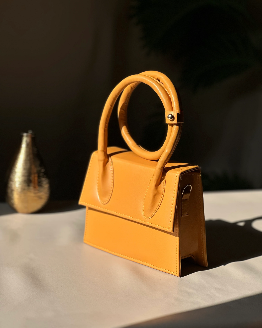 SWIRL HANDBAG - YELLOW - M145 