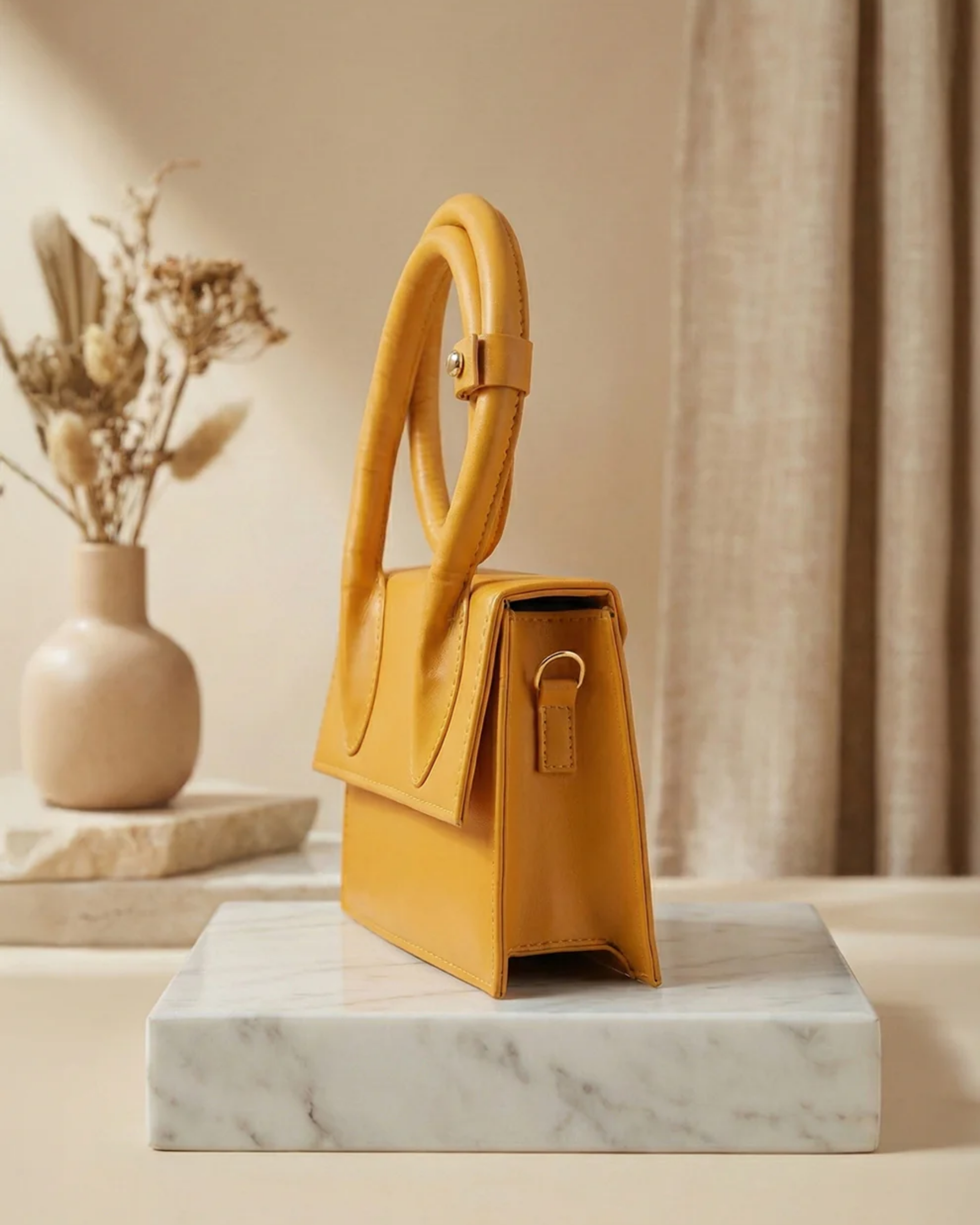 SWIRL HANDBAG - YELLOW - M145