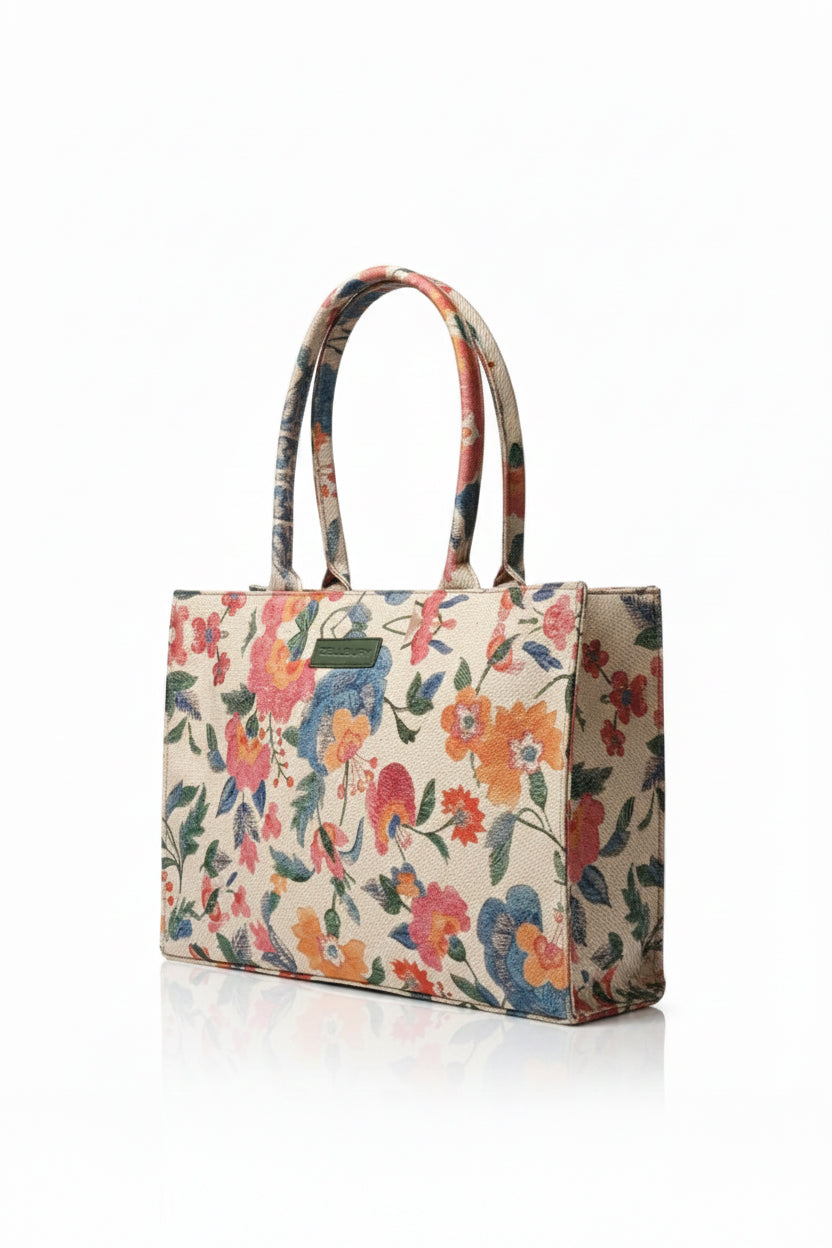 FLORAL TINT CANVAS TOTE - M150