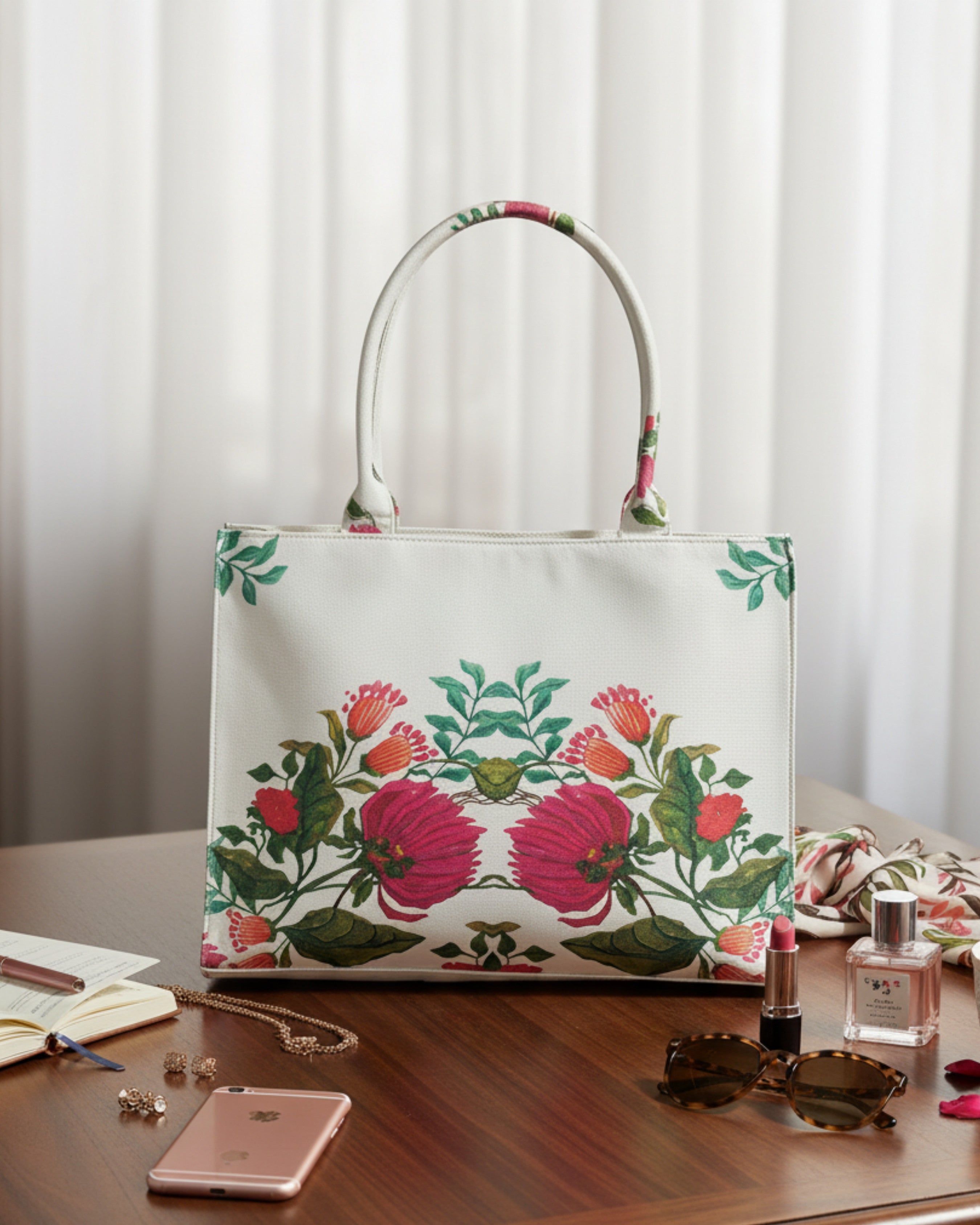 WHITE FLOWER CANVAS - M141